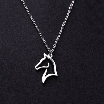 Horse Head Pendant - Silver