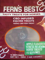 Calming Hemp Horse Treats for Stress & Anxiety Relief, CBD Infused, Apple Flavored